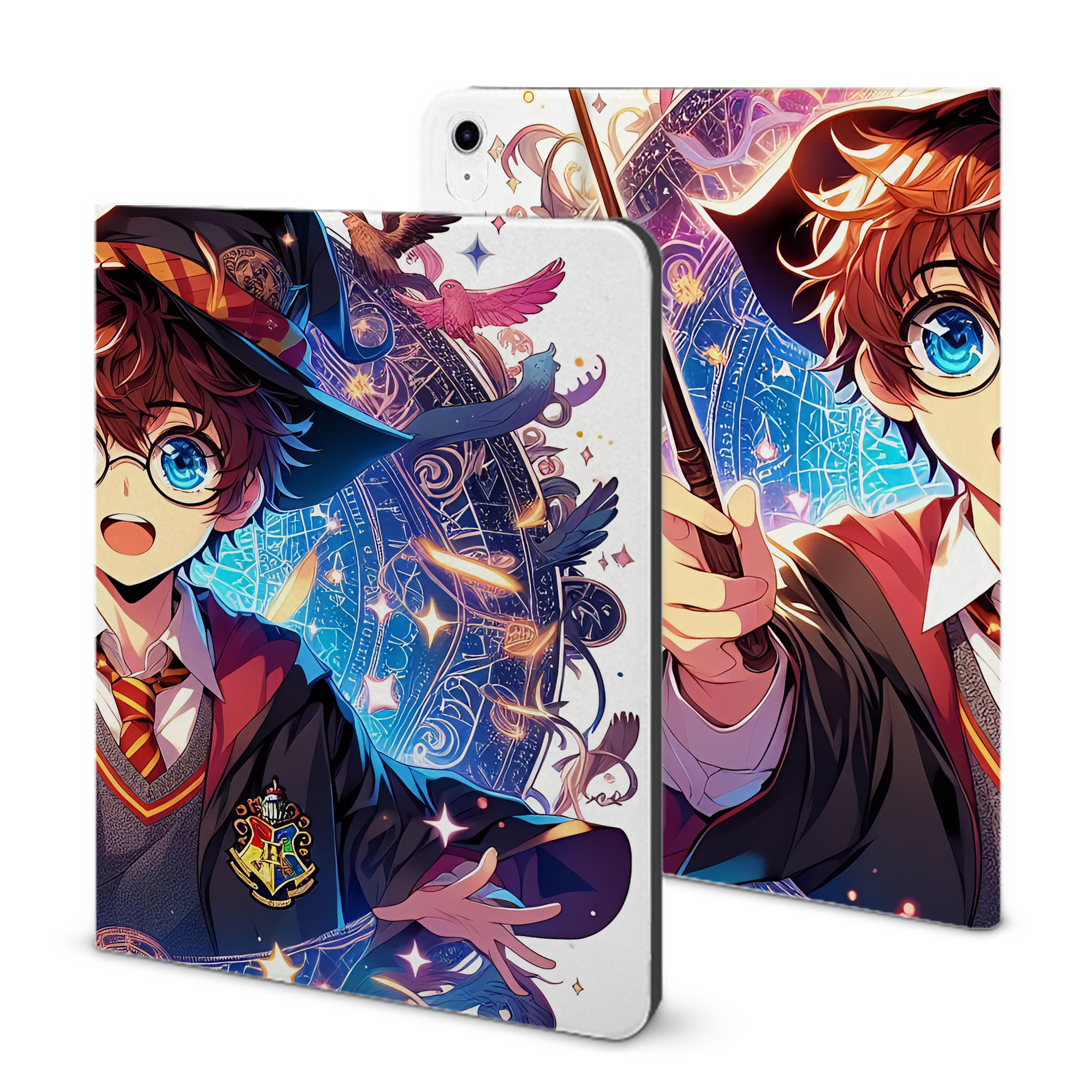 （画像用） Harry Potter ハリー・ポッターシリーズ IPad ケース ブック型 PUレザー TPU 耐衝撃 軽量 薄型 ペン収納なし 全面保護 IPad 各モデル対応